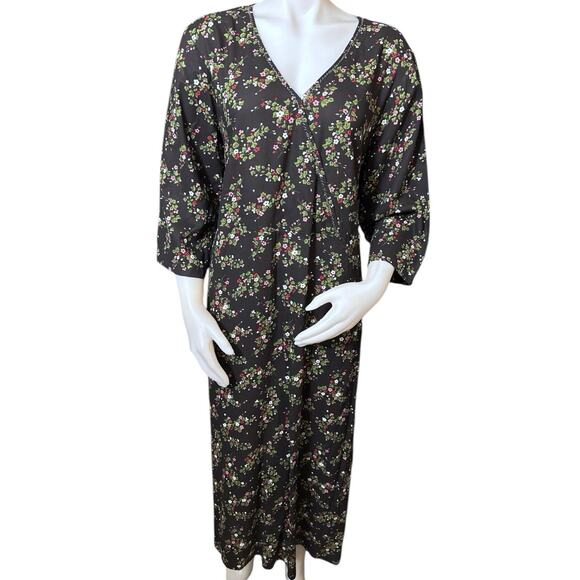 April Cornell Merriment Dress Black Floral Size XXL NWT - Picture 1 of 10